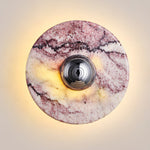 Lysandra Bulgari Purple Marble Wall Sconce with Brass Accent