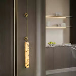 Lysandra Alabaster Wall Sconce – Modern Linear LED Wall Light