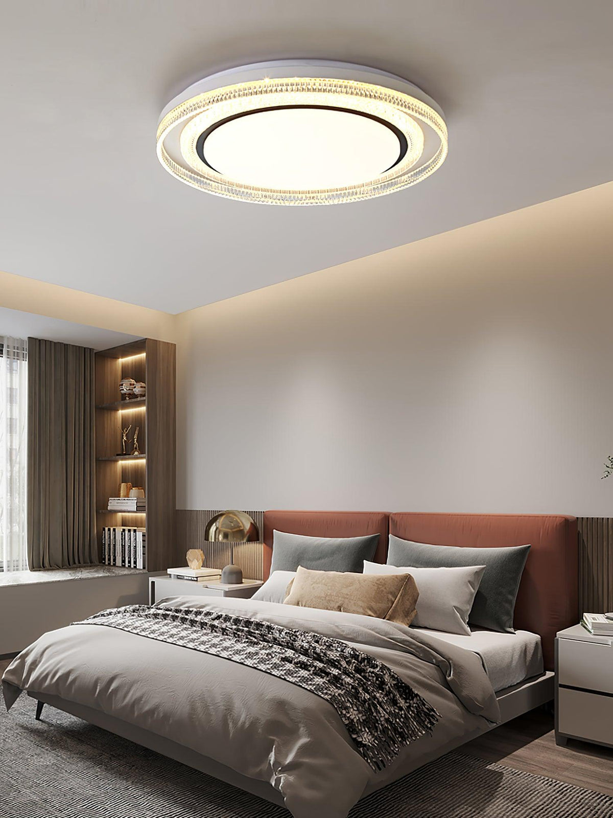 Milagro LED Flush Mount Ceiling Light in Iron and Acrylic