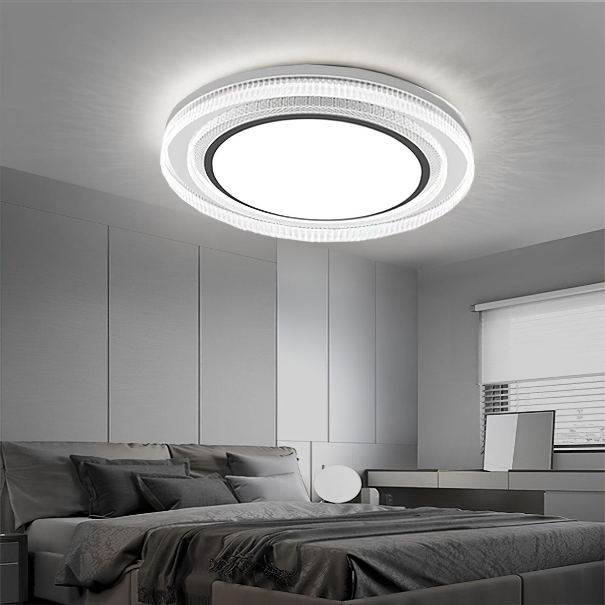 Milagro LED Flush Mount Ceiling Light in Iron and Acrylic