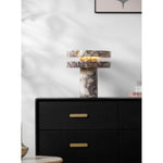 Halo Marble Table Lamp – Sculptural LED Accent Light in Natural Stone