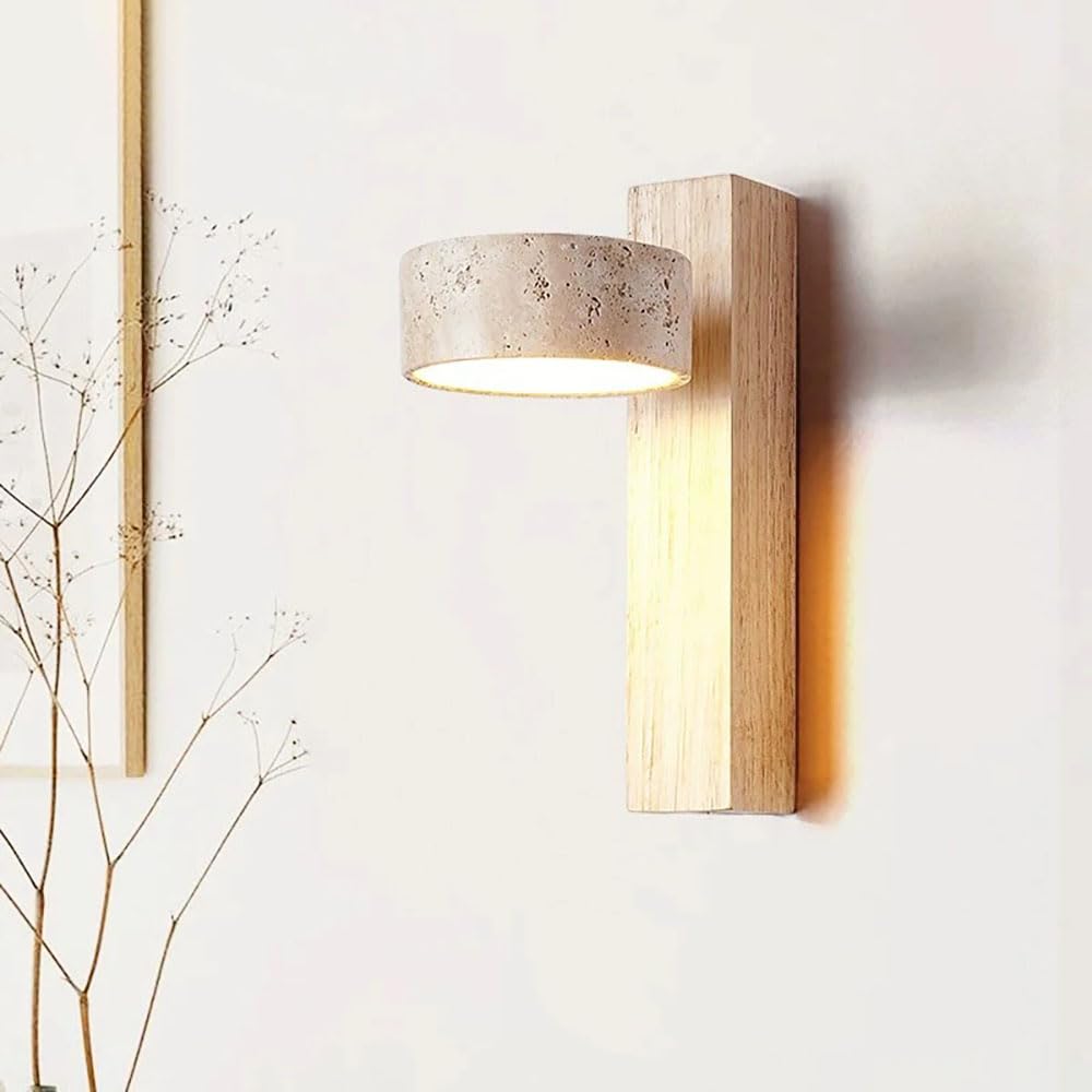 Off White Travertine Wall Lamp