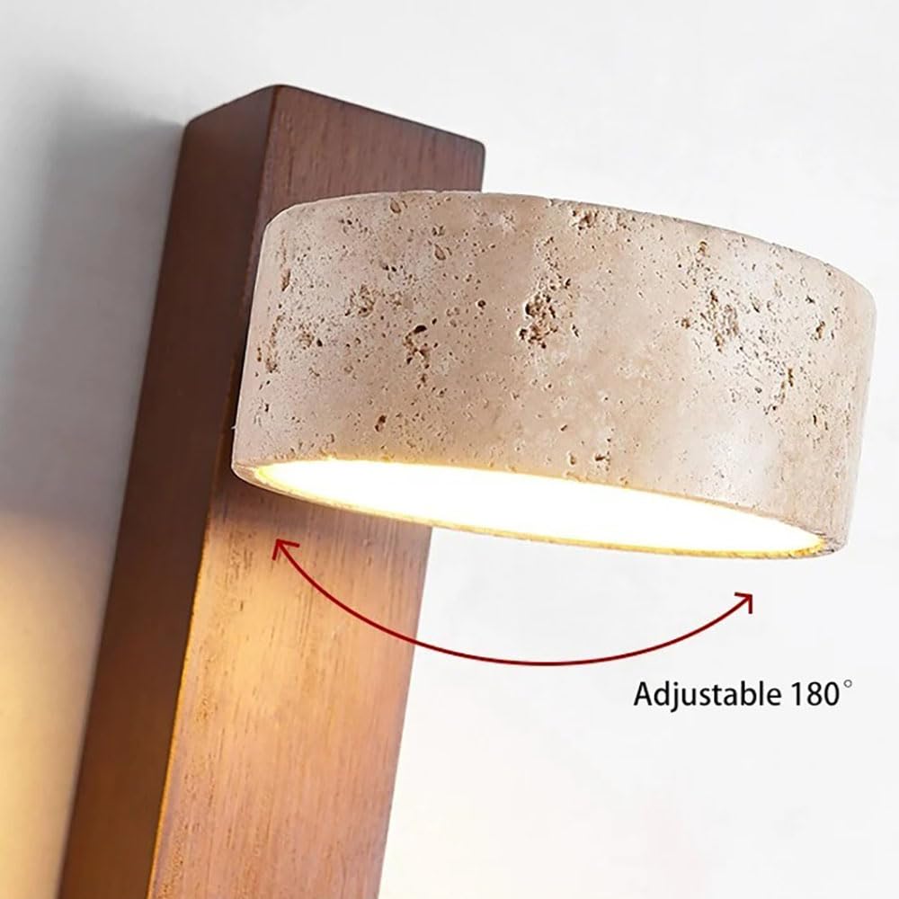Off White Travertine Wall Lamp