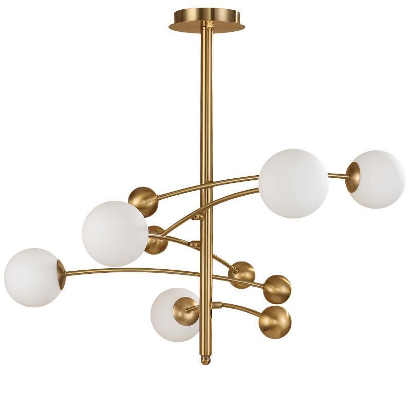 Magic Bean Chandelier — Modern Brass and Glass Pendant Light for Dining and Living Rooms