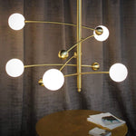 Magic Bean Chandelier — Modern Brass and Glass Pendant Light for Dining and Living Rooms