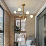 Magic Bean Chandelier — Modern Brass and Glass Pendant Light for Dining and Living Rooms