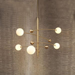 Magic Bean Chandelier — Modern Brass and Glass Pendant Light for Dining and Living Rooms
