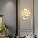 Crystal Butterfly Wall Sconce with LED Light in Gold Finish