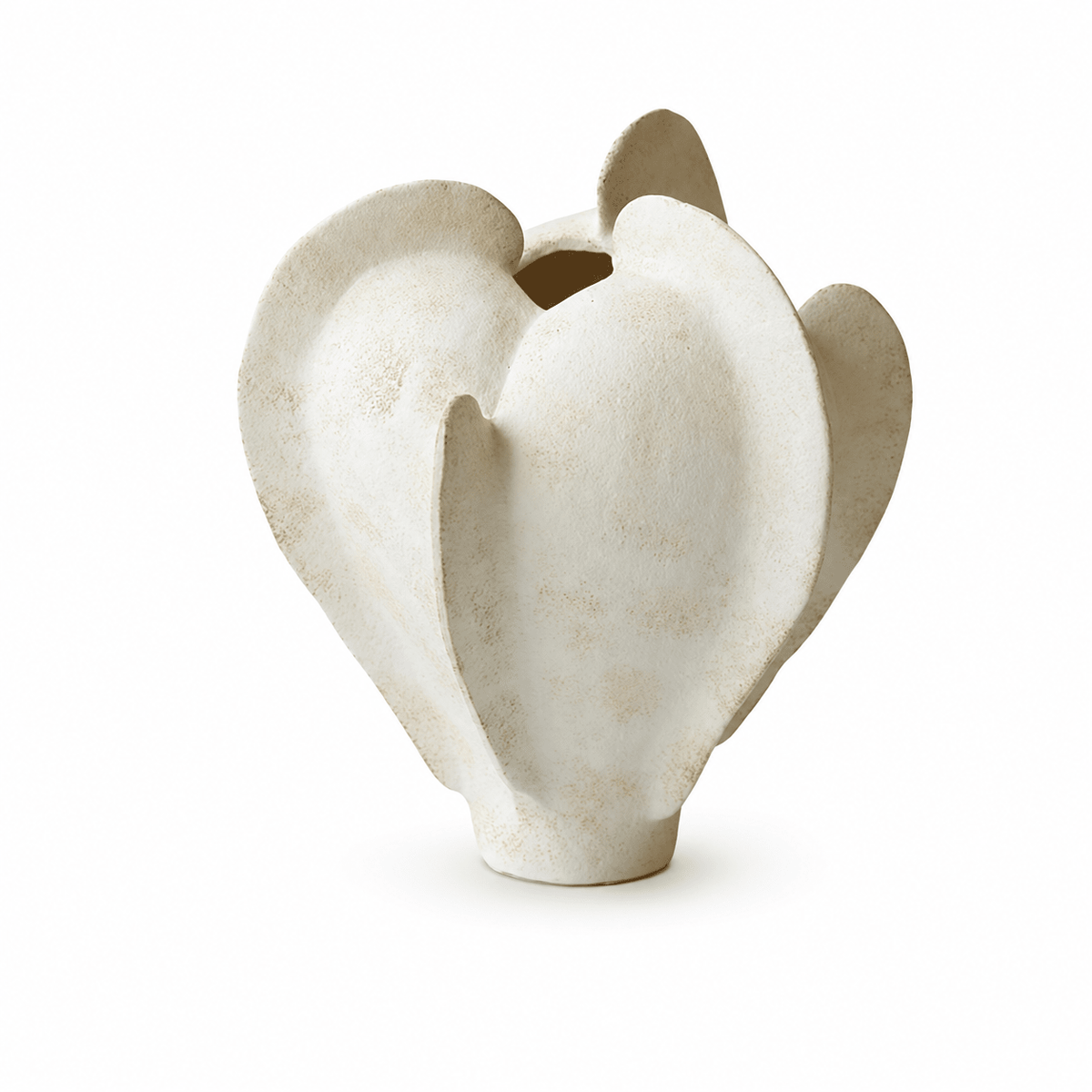 Magnolia Bloom Hand-Thrown Stoneware Sculptural Vase for Modern Interiors
