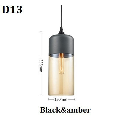 Modern Minimalist Geometric Amber Glass Chandelier