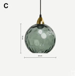 Alloliving Modern Simple Colored Water Pattern Glass Ball Pendant Light