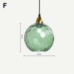 Alloliving Modern Simple Colored Water Pattern Glass Ball Pendant Light