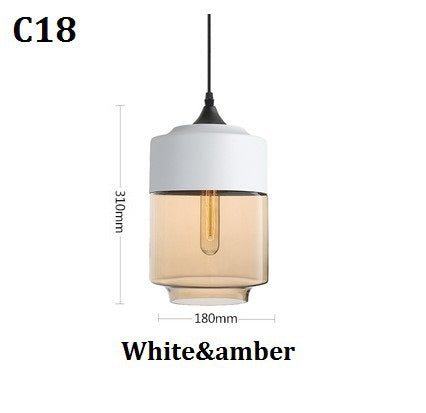 Modern Minimalist Geometric Amber Glass Chandelier