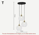 Modern Simple Colored Water Pattern Glass Ball Pendant Light