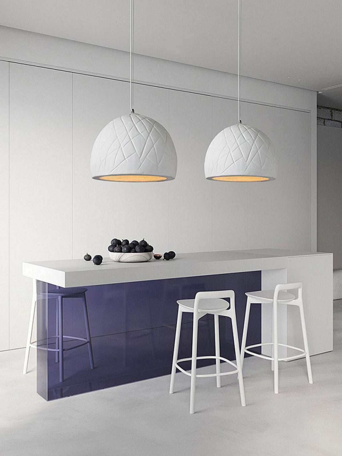 Malva Pendant Light – Sculptural White Clay LED Pendant for Modern Interiors