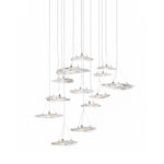 Manta Drift Modern Glass Chandelier for Dining Room and Living Space