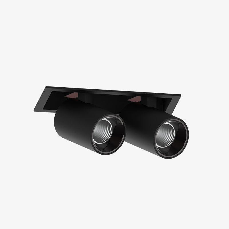 Adjustable Recessed LED Spotlight with Tiltable Cylinder Heads