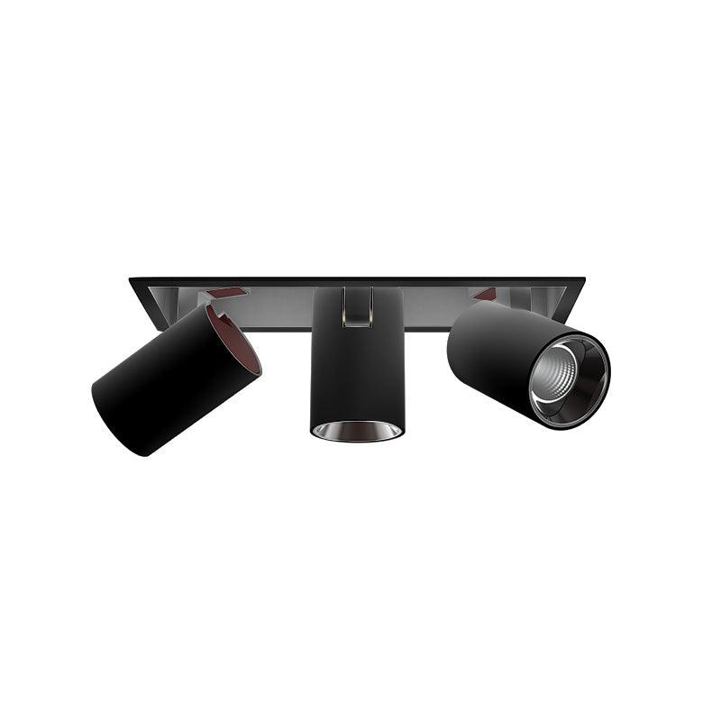 Adjustable Recessed LED Spotlight with Tiltable Cylinder Heads