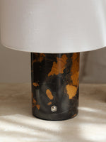 Marbella Stone Table Lamp with Linen Shade for Modern Interiors