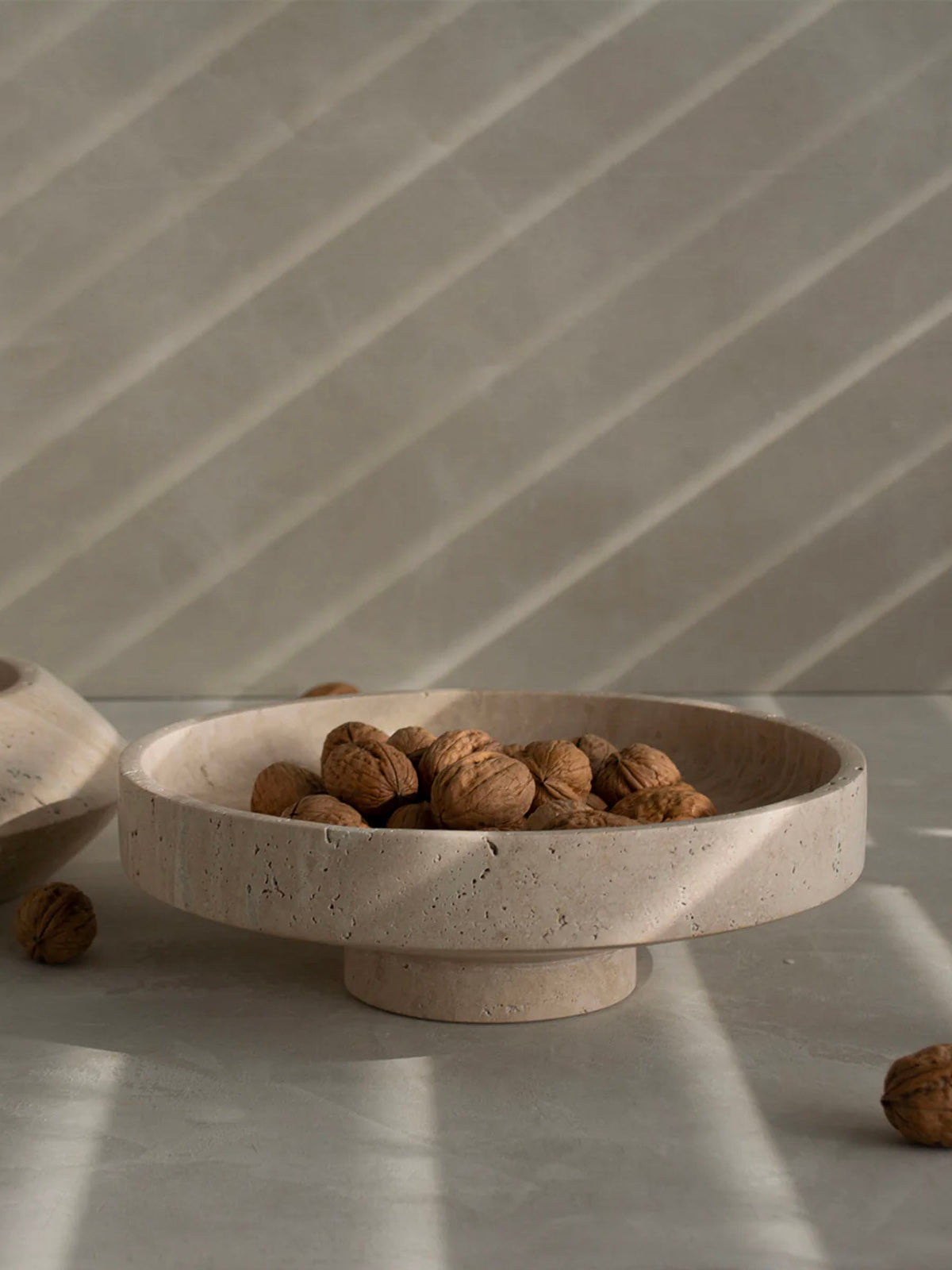 Sculptural Stone Catchall Tray for Entryway and Coffee Table Decor