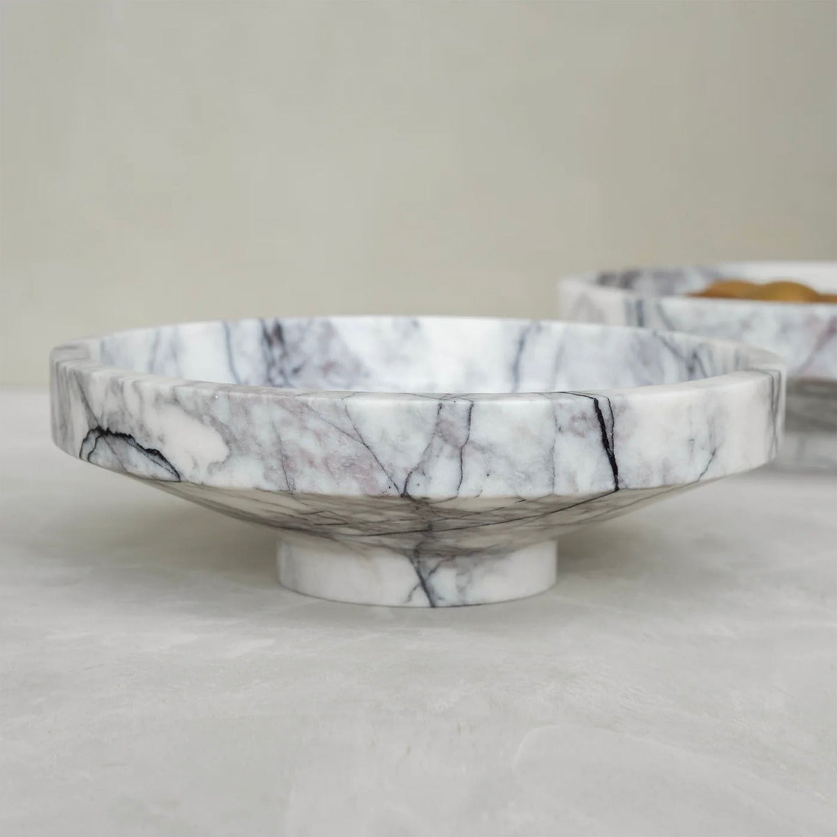 Sculptural Stone Catchall Tray for Entryway and Coffee Table Decor