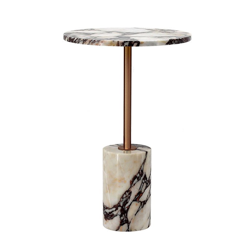 Marble Duo Side Table Set with Brass Accents for Modern Interiors