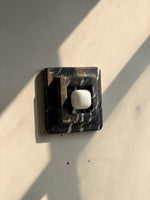 Marble Wall Sconce in Red and White Stone for Modern Interiors