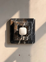 Marble Wall Sconce in Red and White Stone for Modern Interiors