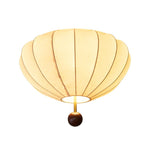 Marceline Fabric and Wood Flush Mount Ceiling Light with LED