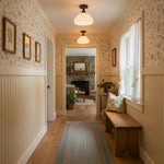 Marcellis Flush Mount Ceiling Light in Vintage Bronze and Glass