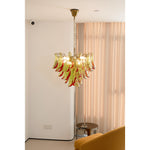 Marielle Glass Chandelier – Modern Art Deco Pendant Light for Dining Room & Foyer
