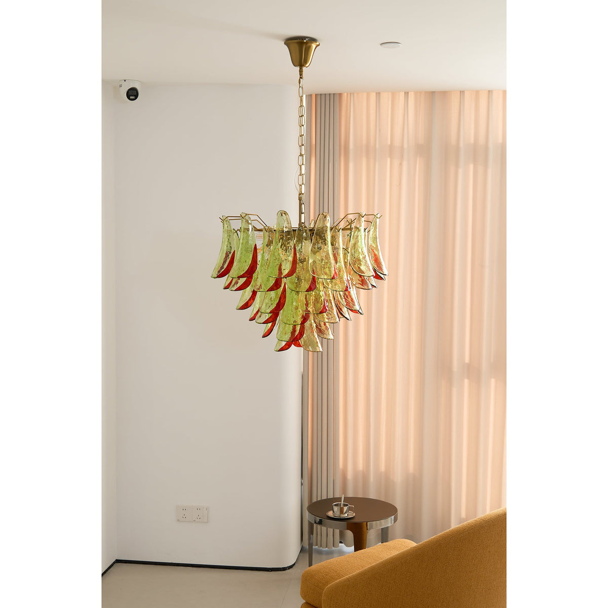 Marielle Glass Chandelier – Modern Art Deco Pendant Light for Dining Room & Foyer