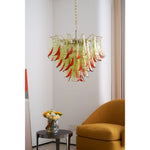 Marielle Glass Chandelier – Modern Art Deco Pendant Light for Dining Room & Foyer