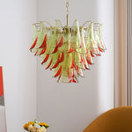 Marielle Glass Chandelier – Modern Art Deco Pendant Light for Dining Room & Foyer