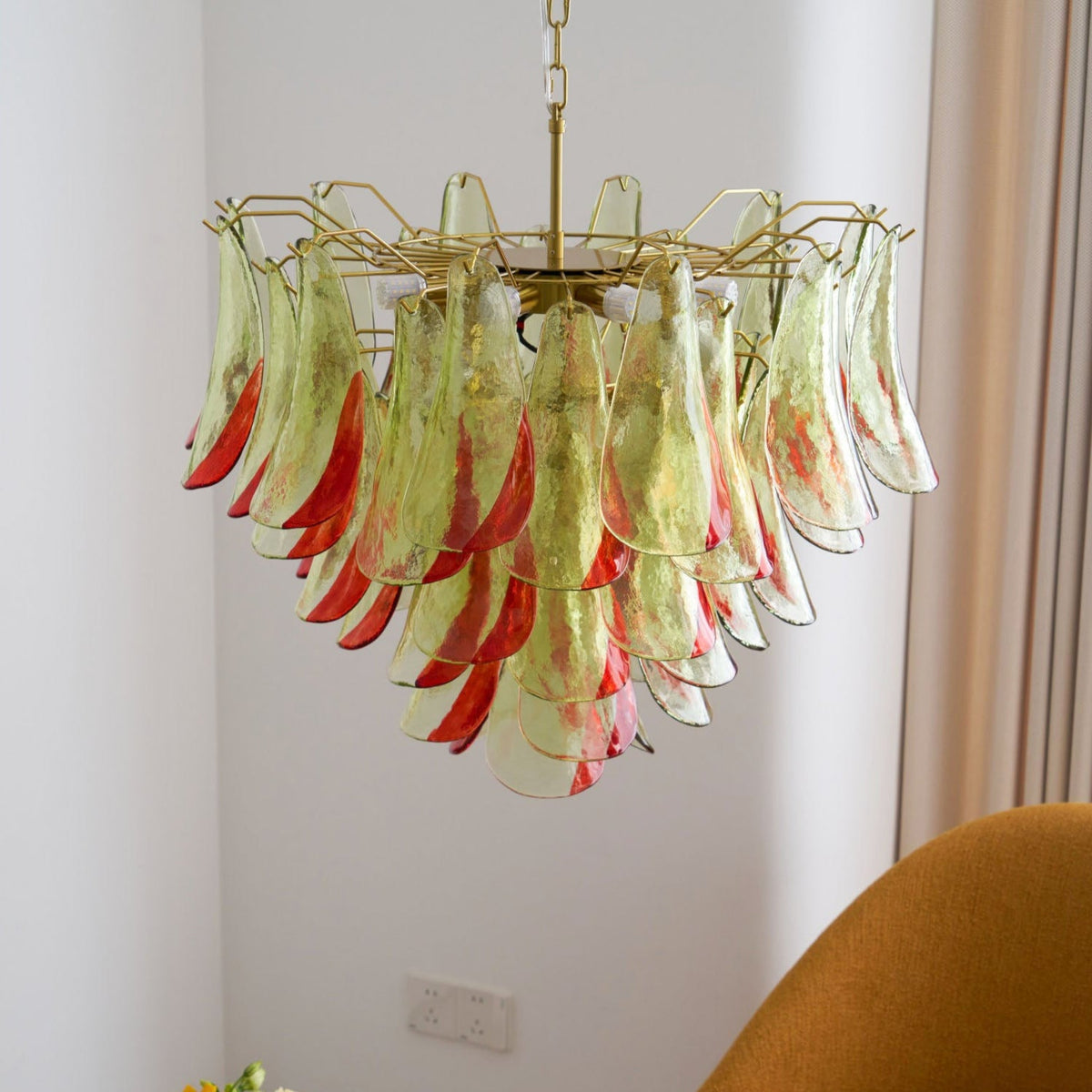 Marielle Glass Chandelier – Modern Art Deco Pendant Light for Dining Room & Foyer