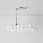 Marisca Modern Glass Chandelier with Pink and Amber Discs