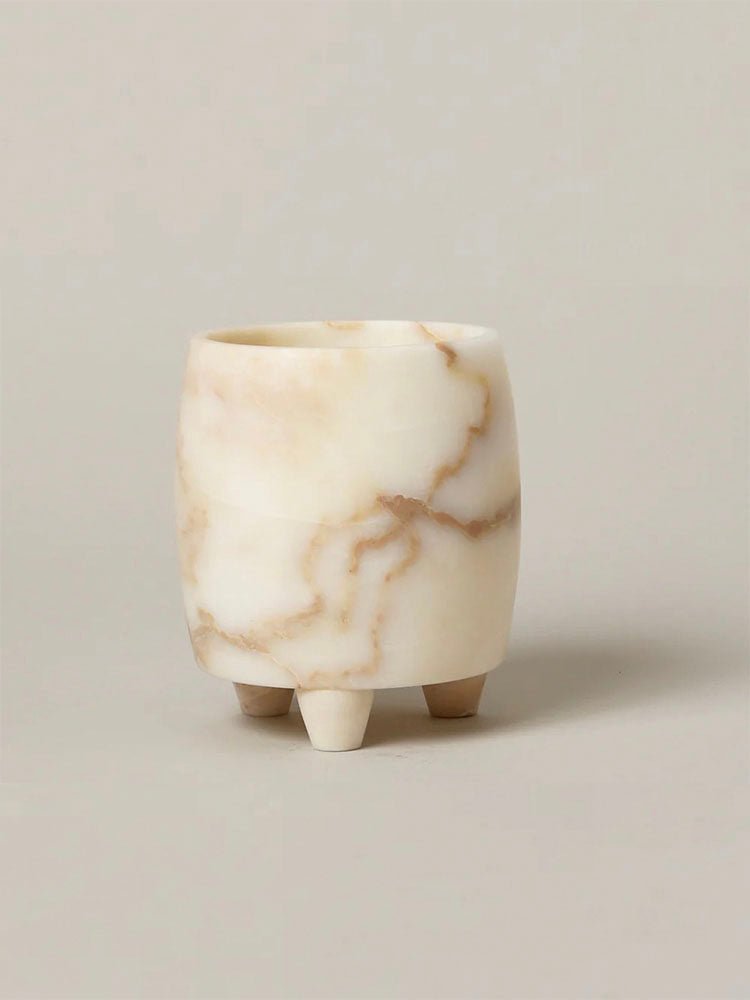 Marlowe Sculptural Marble Candle Holder for Ambient Interiors