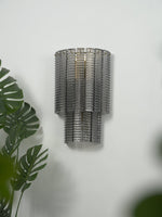 Marlowe Wall Sconce in Smoke Grey Glass and Gold Metal