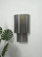 Marlowe Wall Sconce in Smoke Grey Glass and Gold Metal