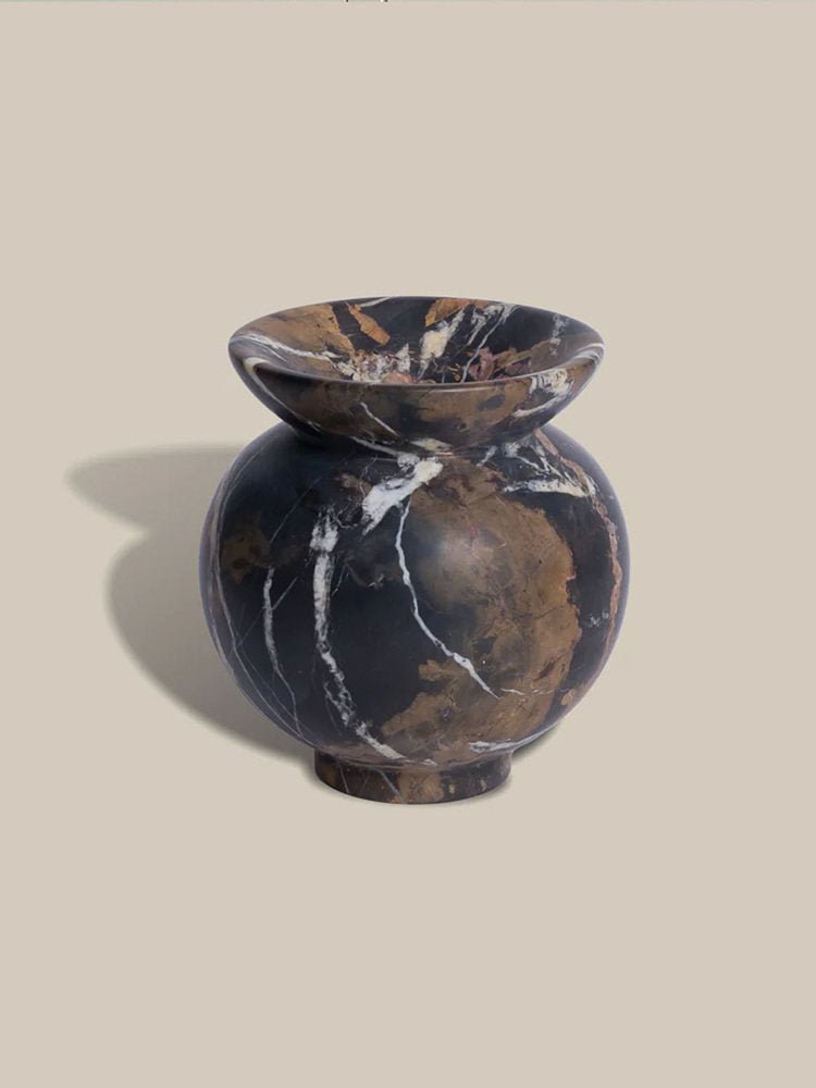 Marrow Sculptural Marble Vase for Refined Interiors