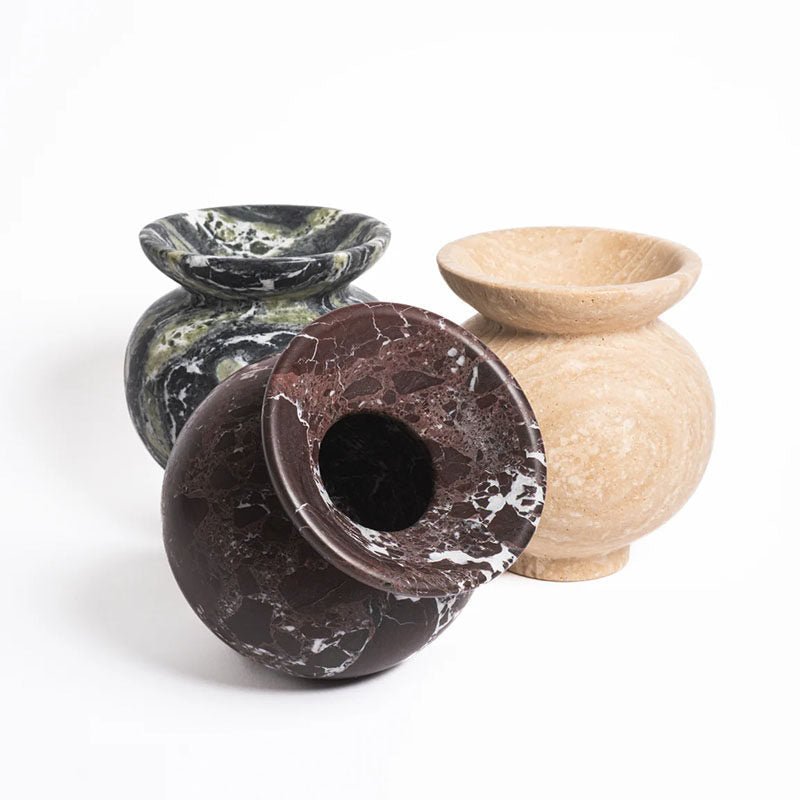 Marrow Sculptural Marble Vase for Refined Interiors