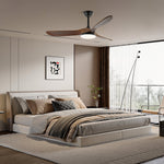 Virelo Ceiling Fan Light with LED – 42" & 52" Wood Grain Blades