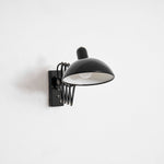 Maxon Adjustable Spring Wall Sconce in Glossy Black