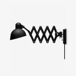 Maxon Adjustable Swing Arm Wall Sconce in Glossy Black for Modern Interiors