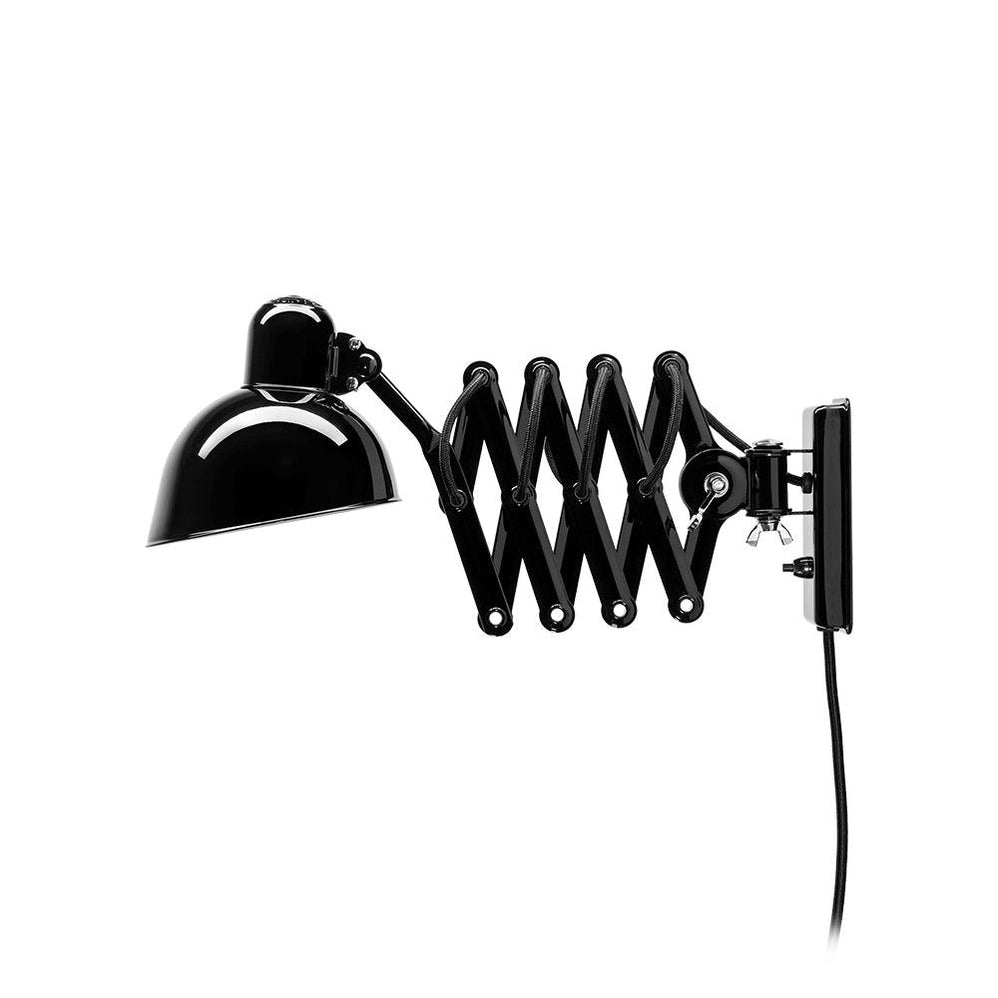 Maxon Adjustable Swing Arm Wall Sconce in Glossy Black for Modern Interiors