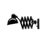 Maxon Adjustable Spring Wall Sconce in Glossy Black