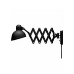 Maxon Adjustable Swing Arm Wall Sconce in Glossy Black for Modern Interiors