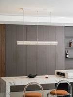 Mcdade Segmented Glass Linear Chandelier – Modern LED Pendant Light for Dining Room and Kitchen Island