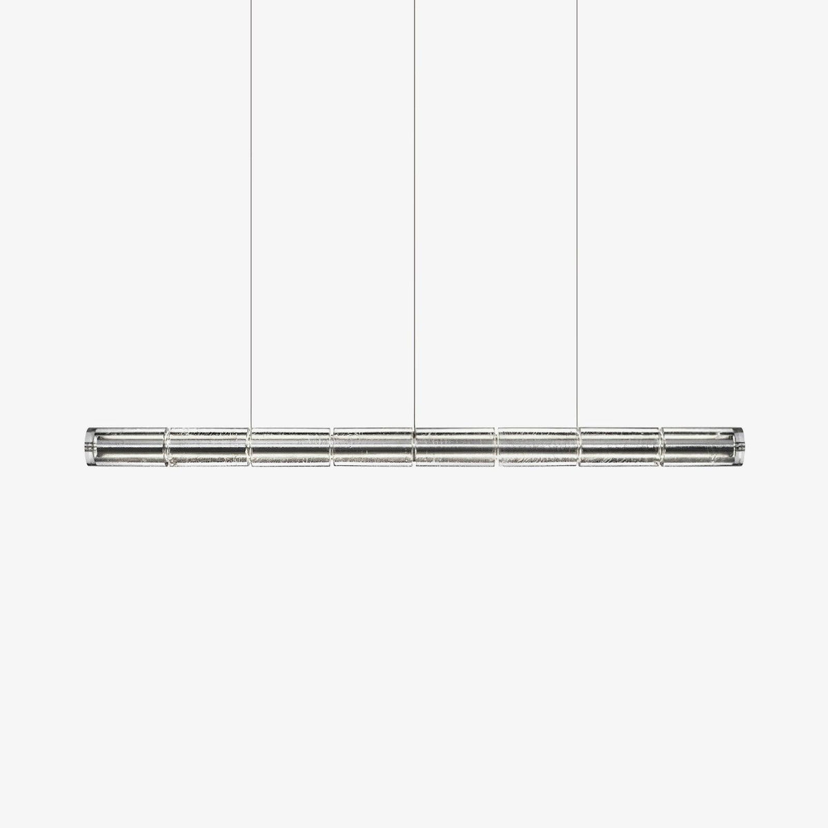Mcdade Segmented Glass Linear Chandelier – Modern LED Pendant Light for Dining Room and Kitchen Island