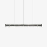 Mcdade Segmented Glass Linear Chandelier – Modern LED Pendant Light for Dining Room and Kitchen Island
